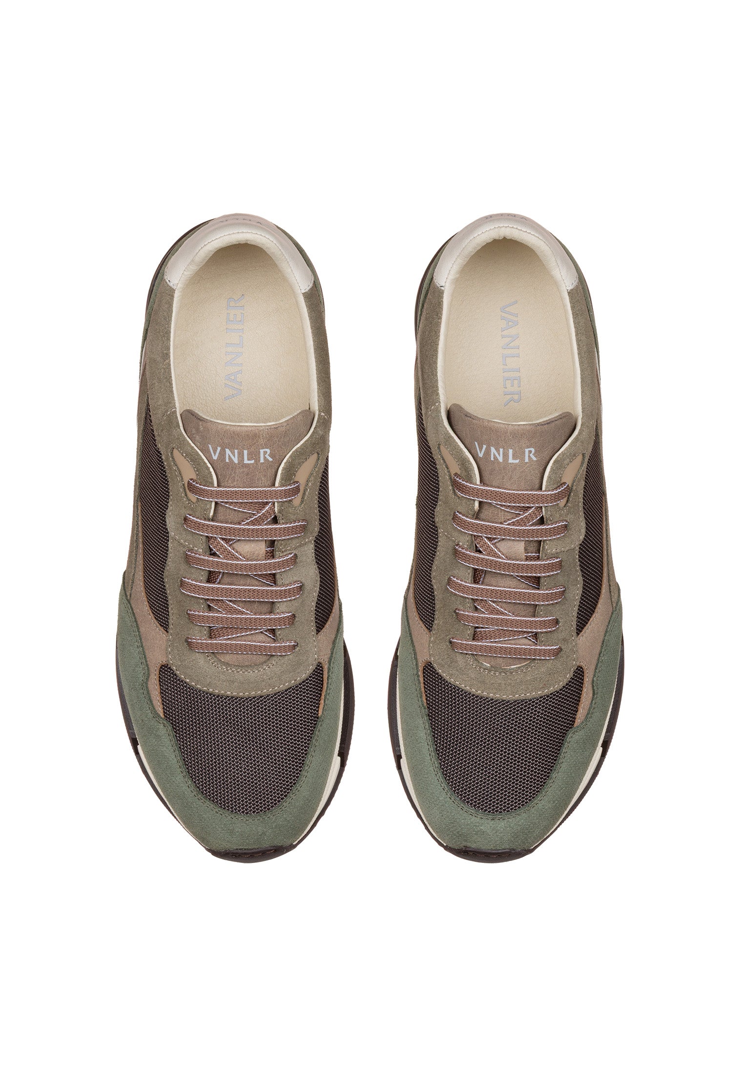 Bruin groen combi Romeo sneaker