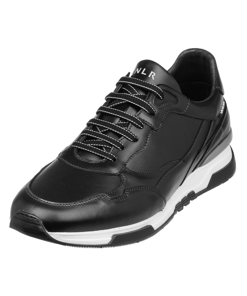 Zwart gladleren Romeo sneaker