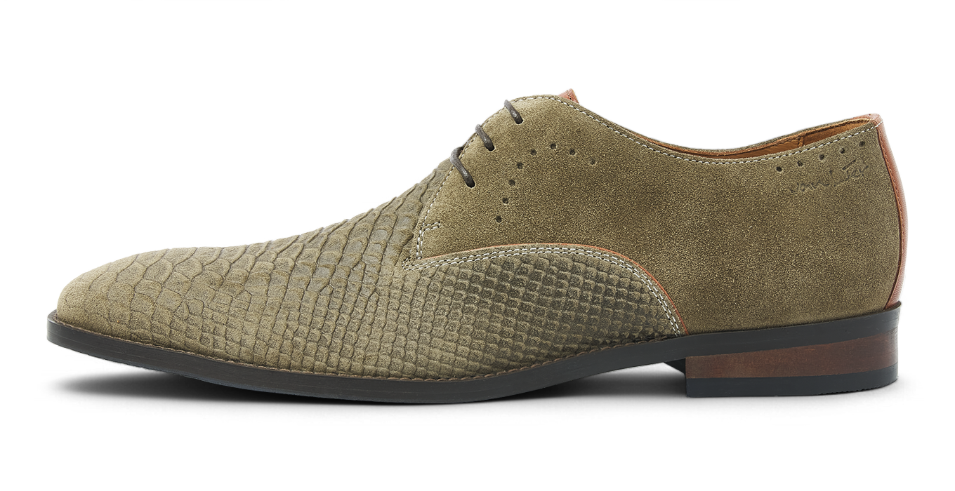 Grijs groen suède Bregenz veterschoen