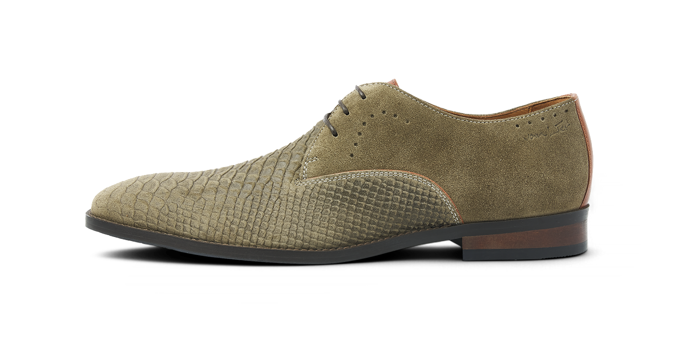 Grijs groen suède Bregenz veterschoen