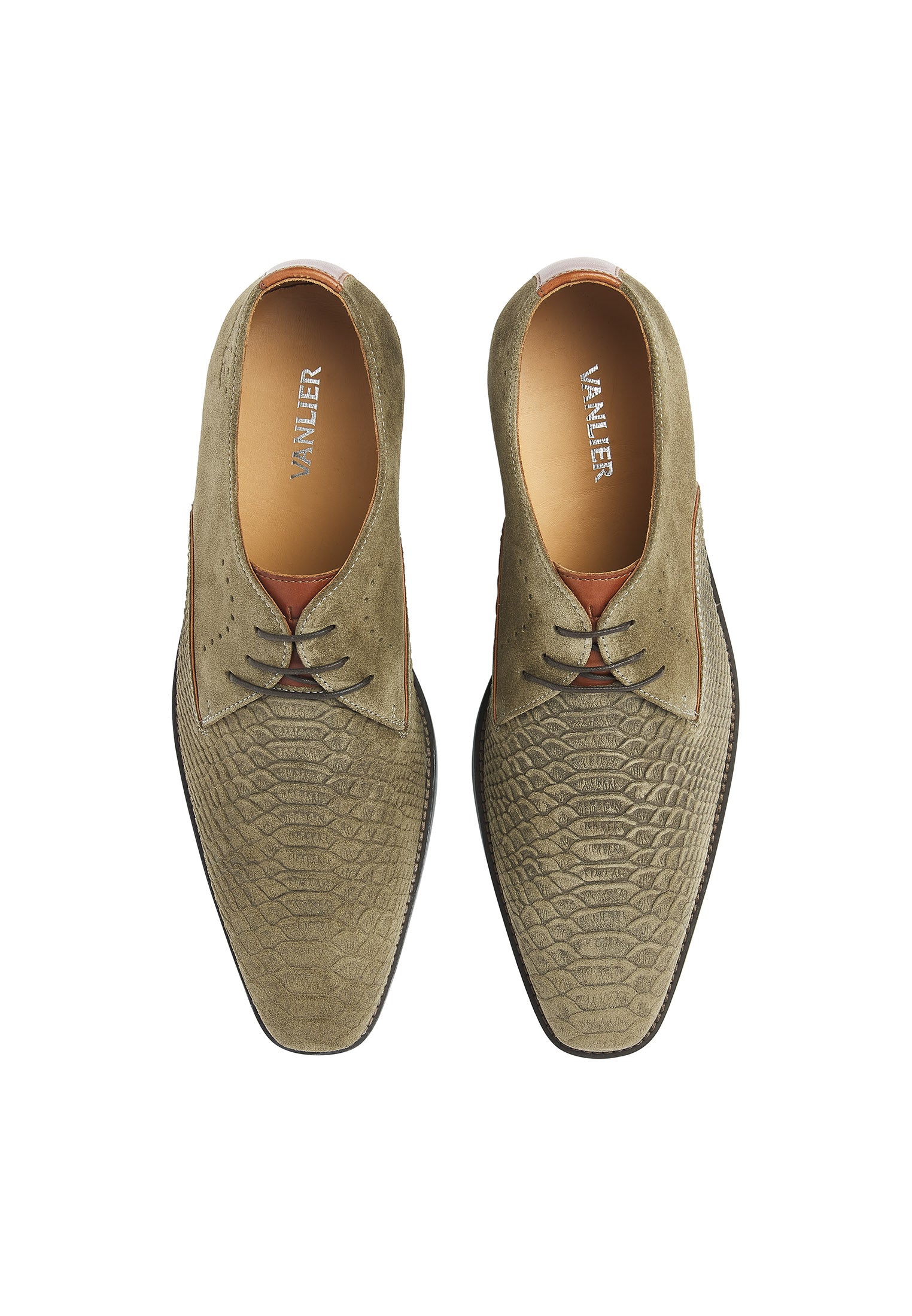 Grijs groen suède Bregenz veterschoen