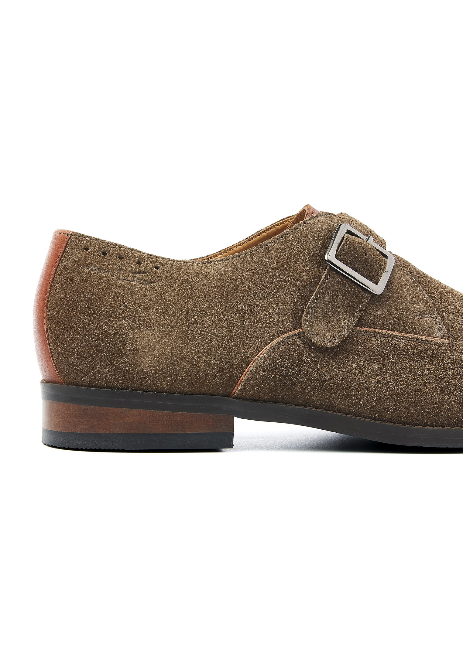 Taupe suède Bregenz gespschoen