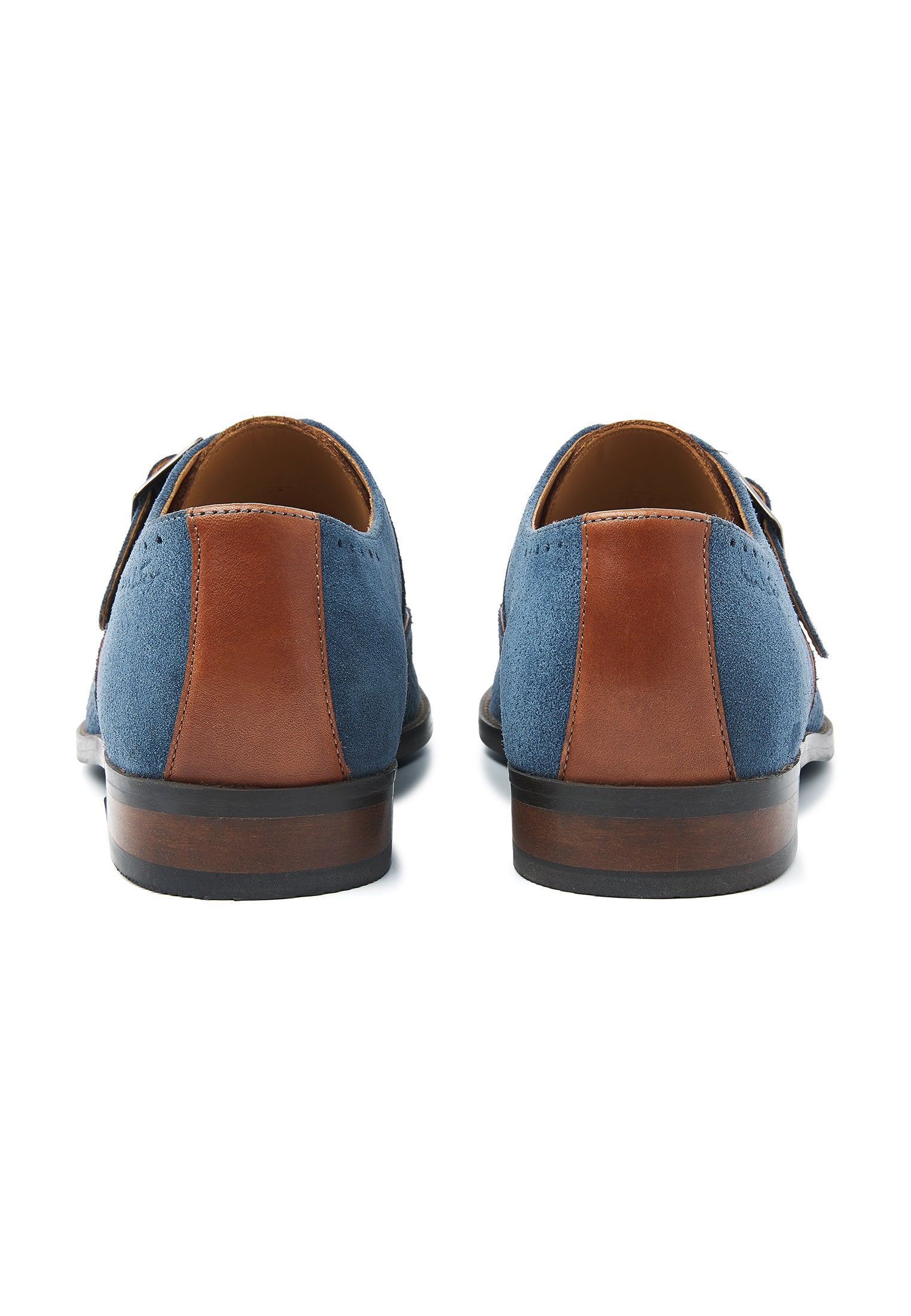 Blauw suède Bregenz gespschoen