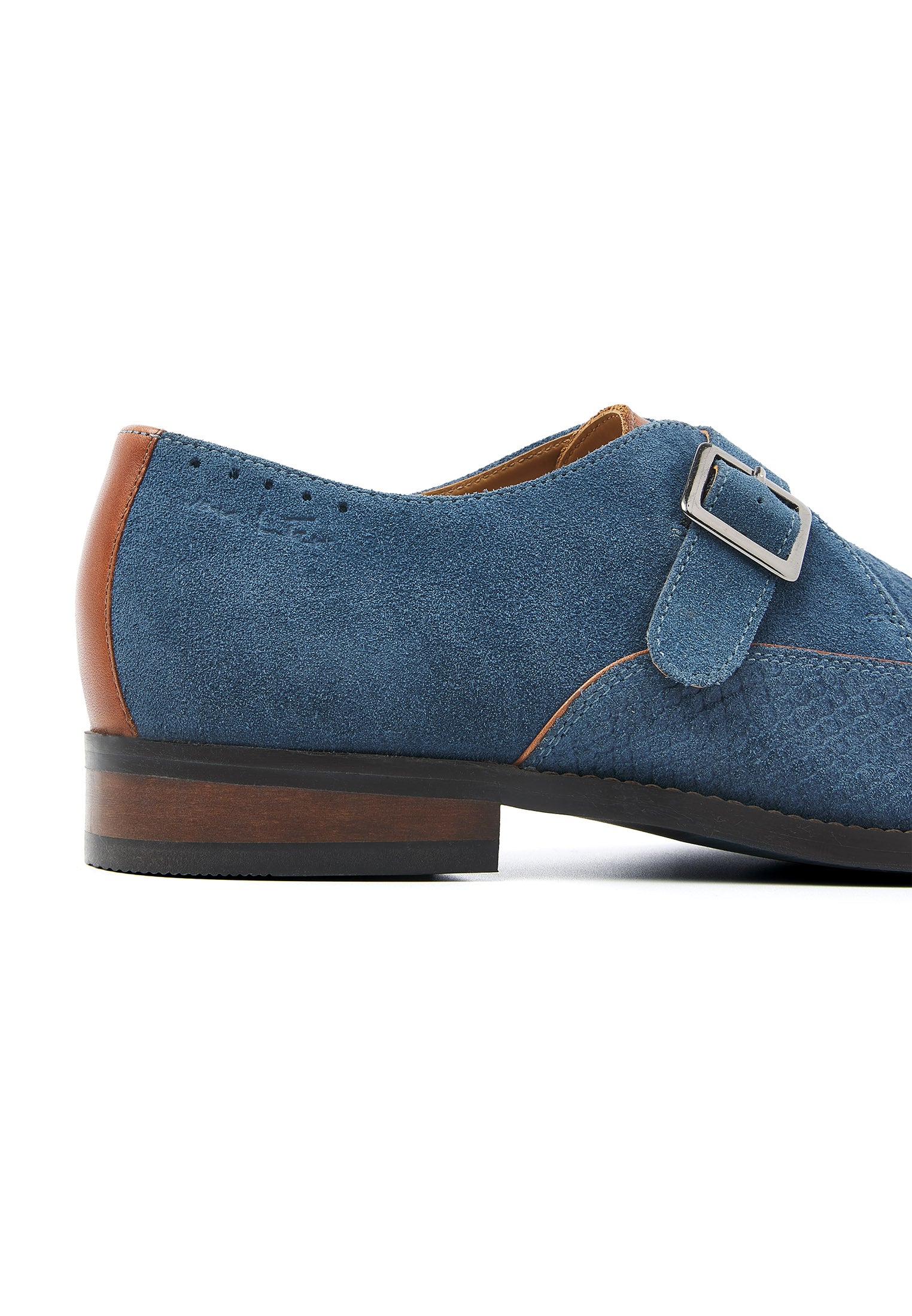 Blauw suède Bregenz gespschoen
