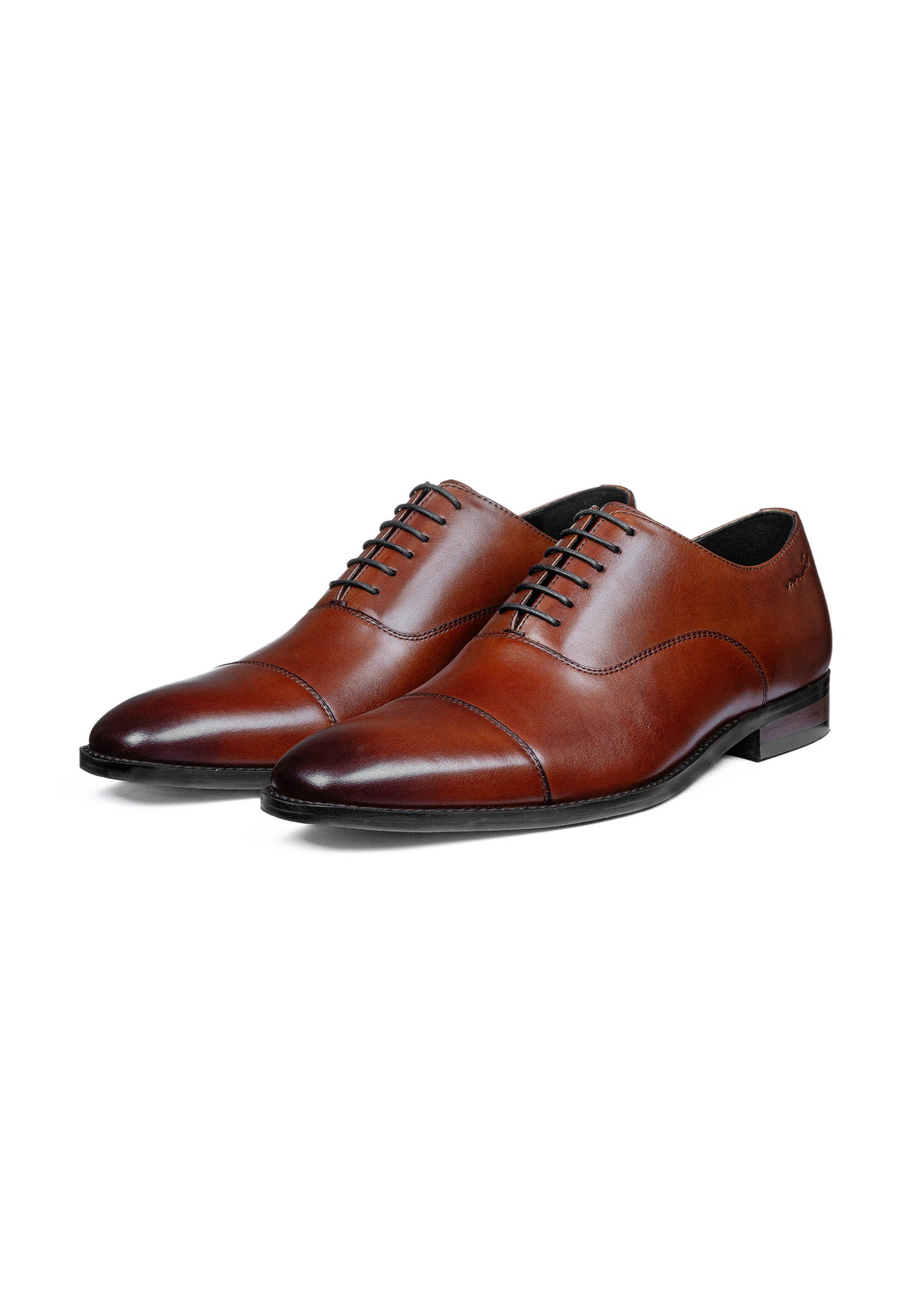 Cognac smooth leather Bregenz lace-up shoe