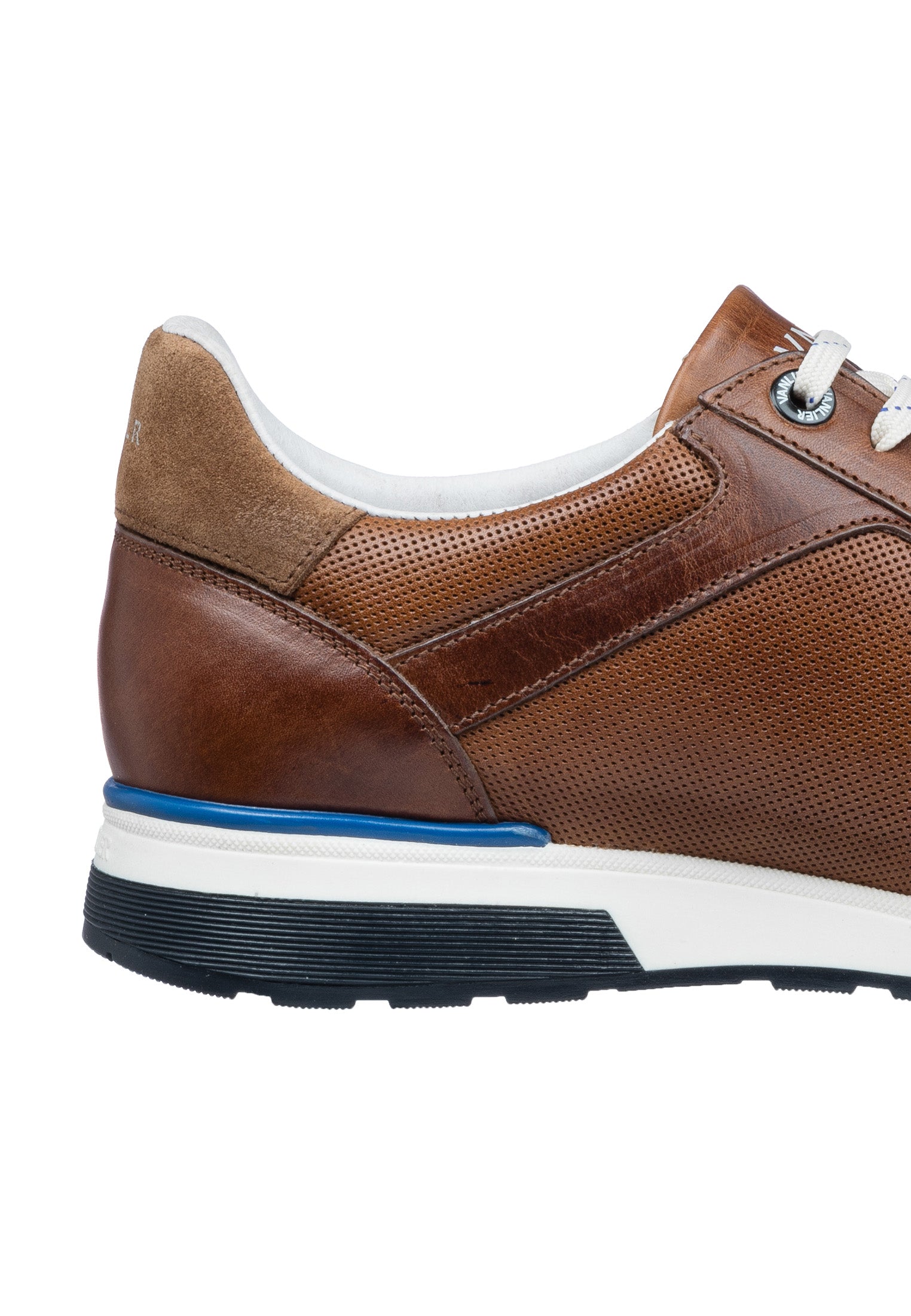 Bruin cognac gladleren Positano sneaker