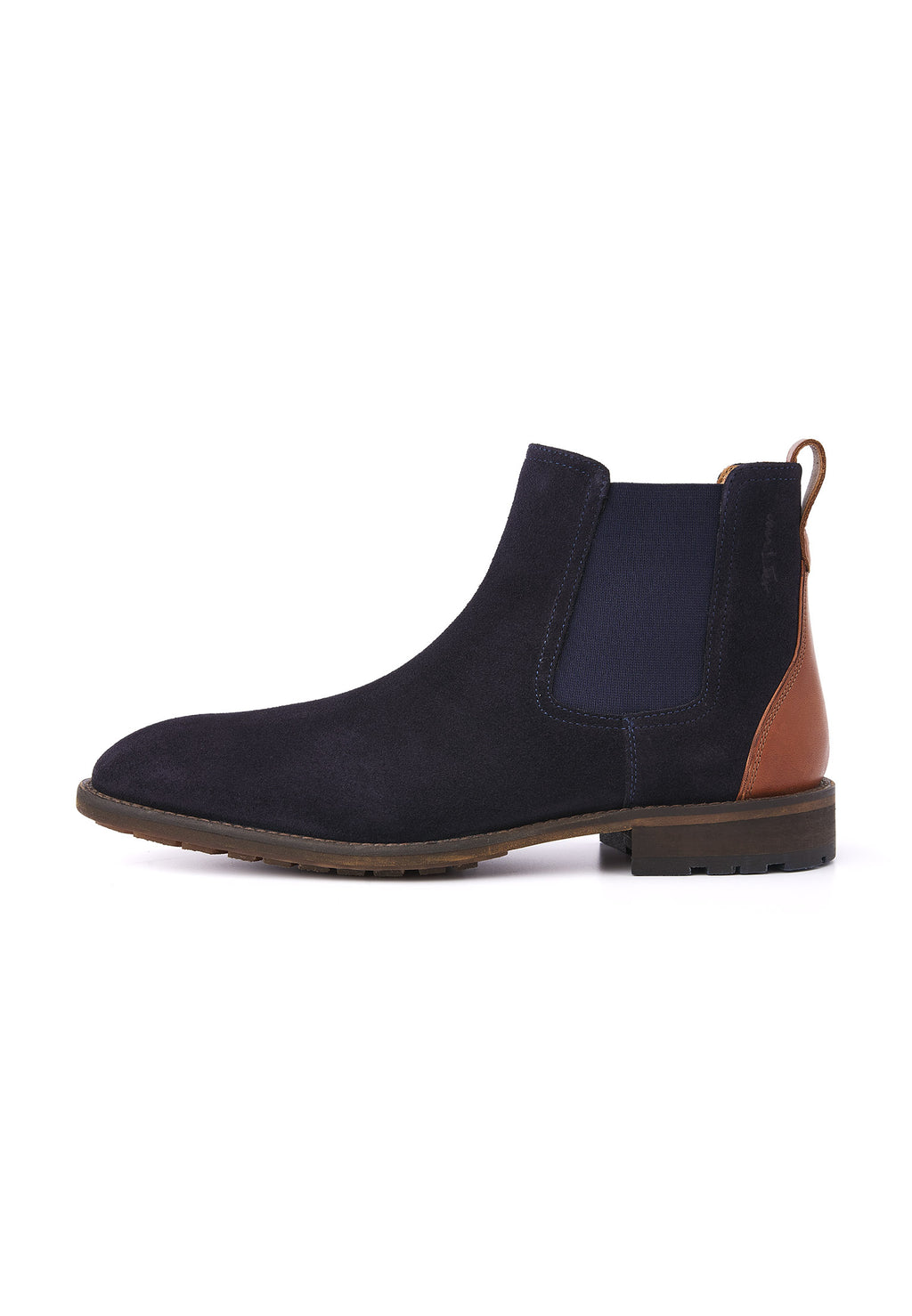 Navy blauw suède Montana chelsea boot