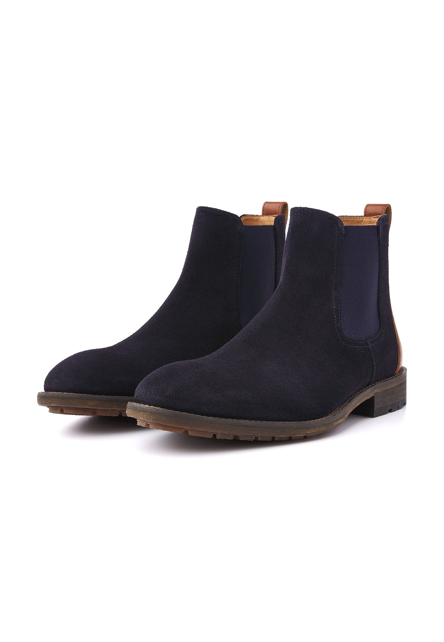 Navy blauw suède Montana chelsea boot