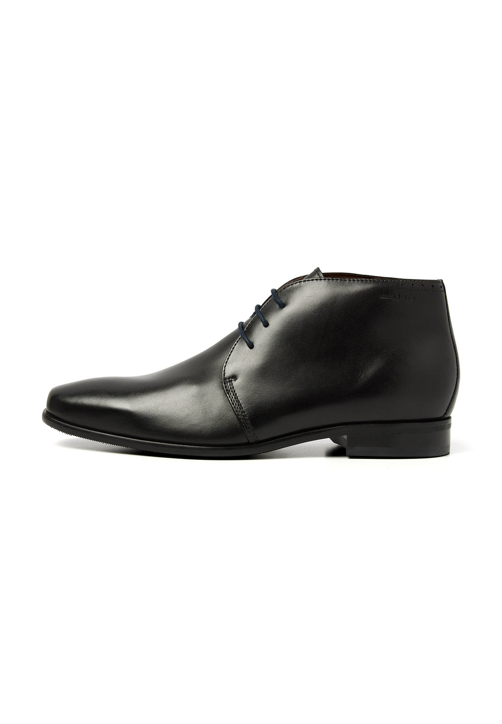Zwart gladleren Rhodes veterschoen