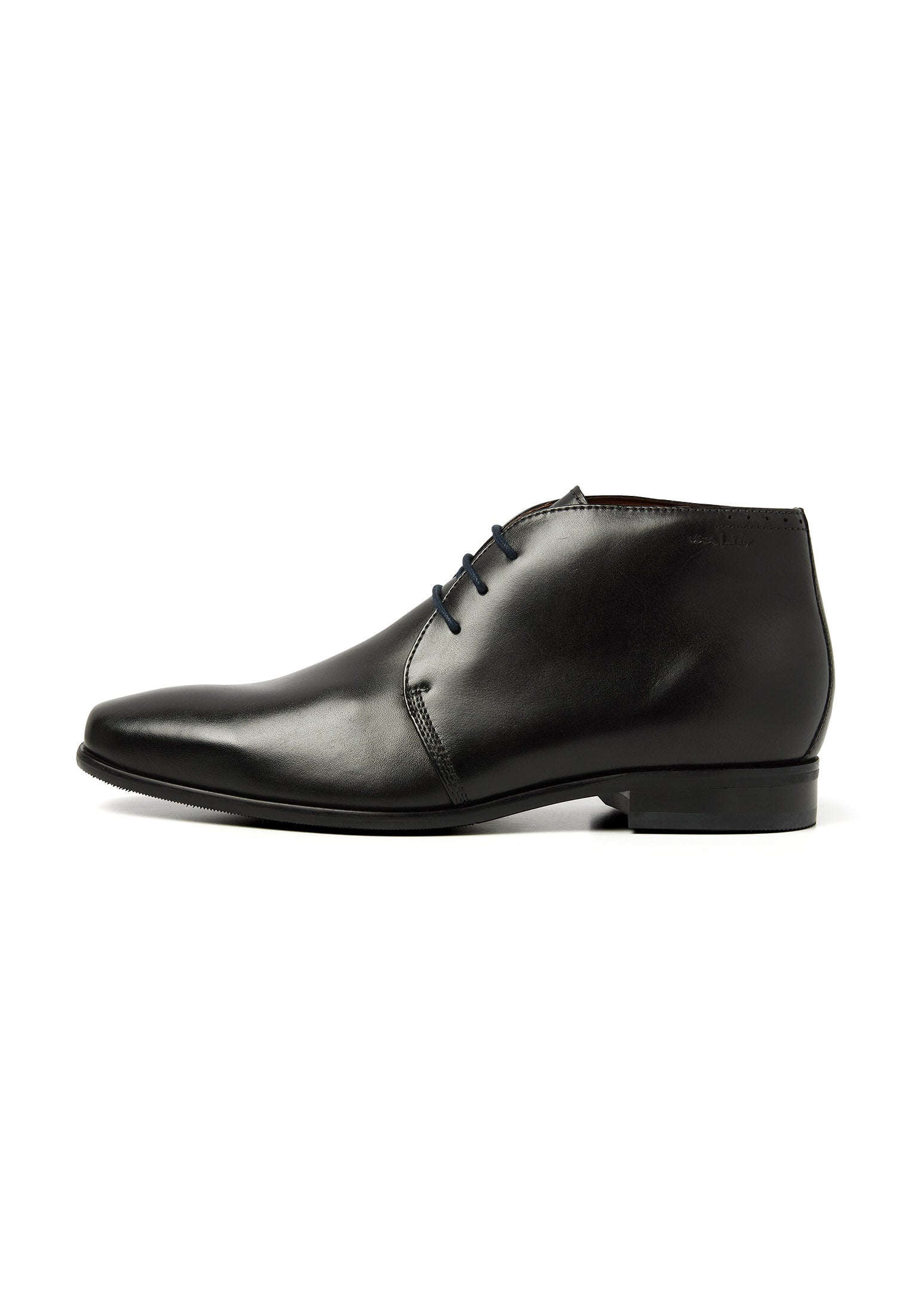 Zwart gladleren Rhodes veterschoen