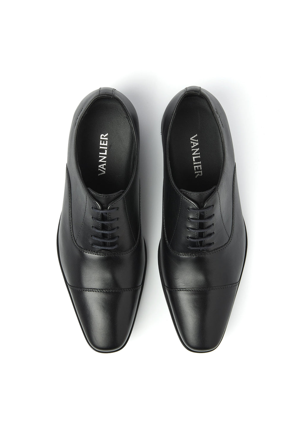 Zwart gladleren Rhodes veterschoen