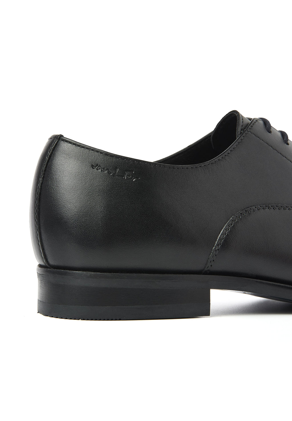 Zwart gladleren Rhodes veterschoen