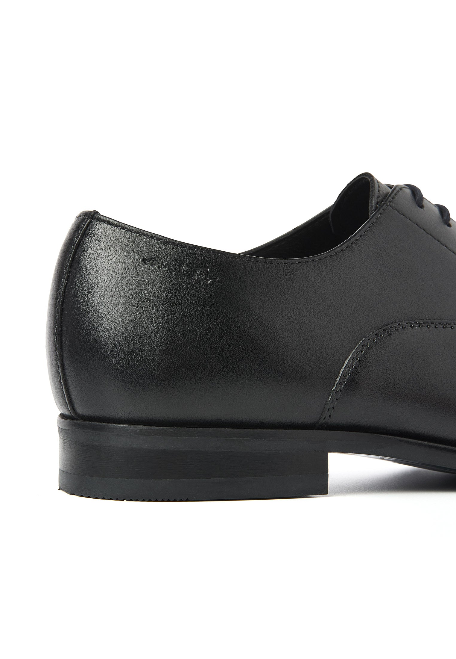 Zwart gladleren Rhodes veterschoen