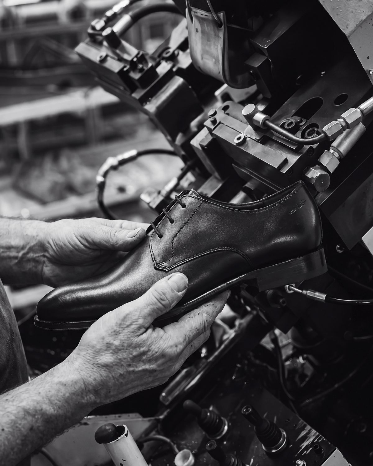 Zwart gladleren Madison veterschoen – vakmanschap in de fabriek