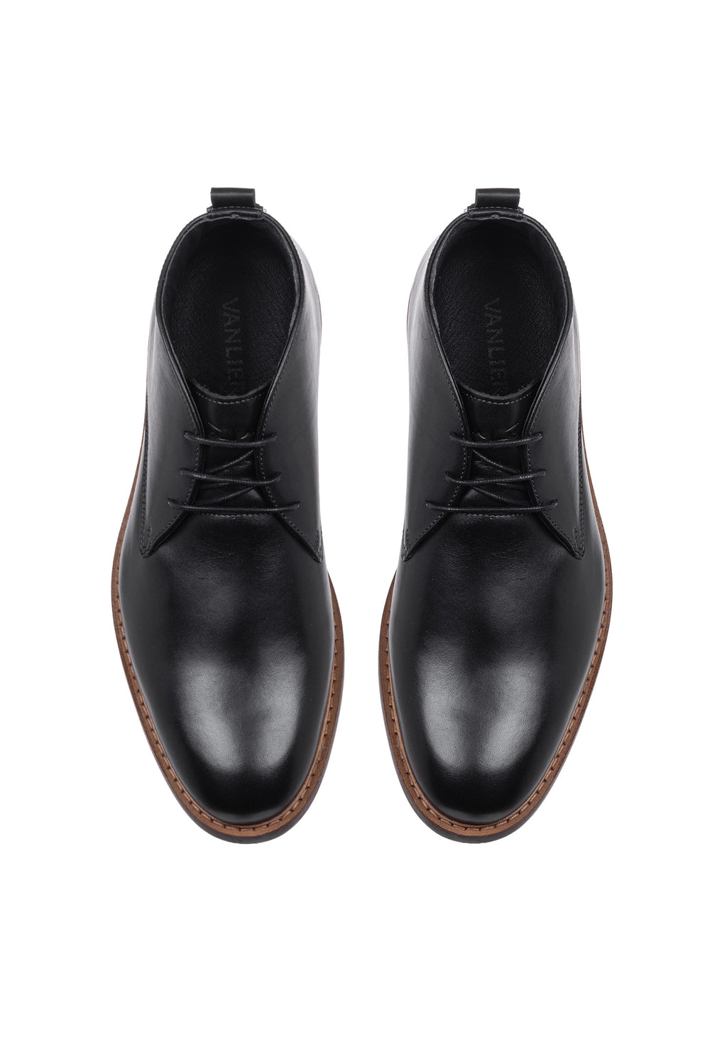 Zwart gladleren Boston boot