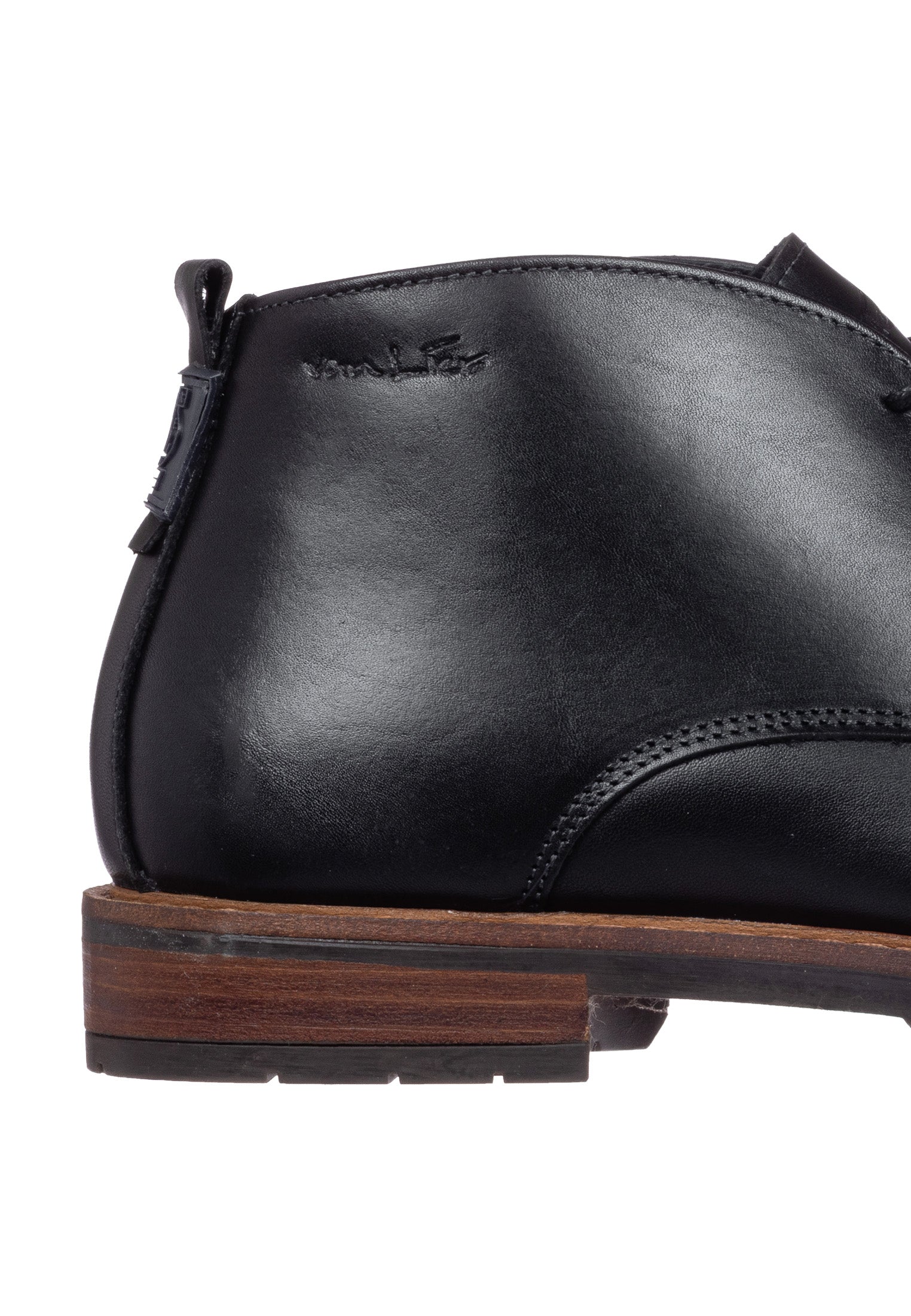 Zwart gladleren Boston boot