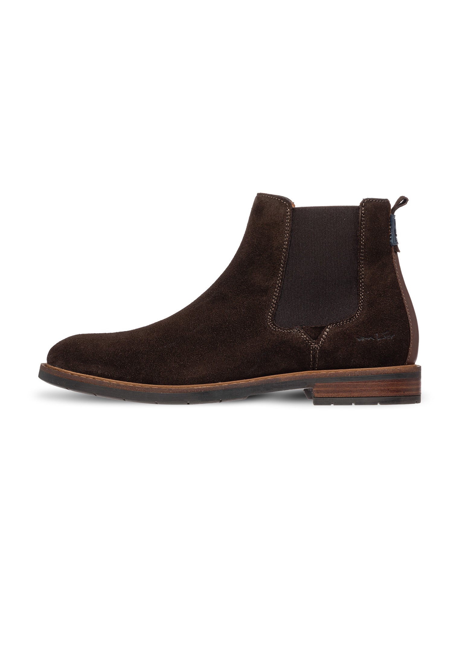 Donker bruin suède Boston chelsea boot