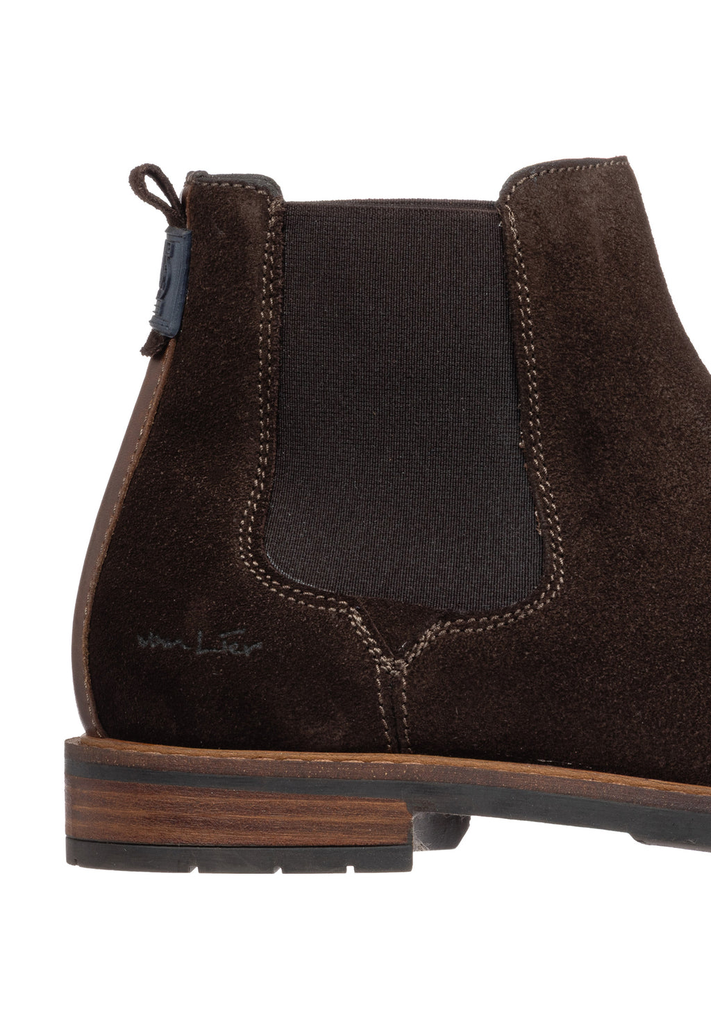 Donker bruin suède Boston chelsea boot