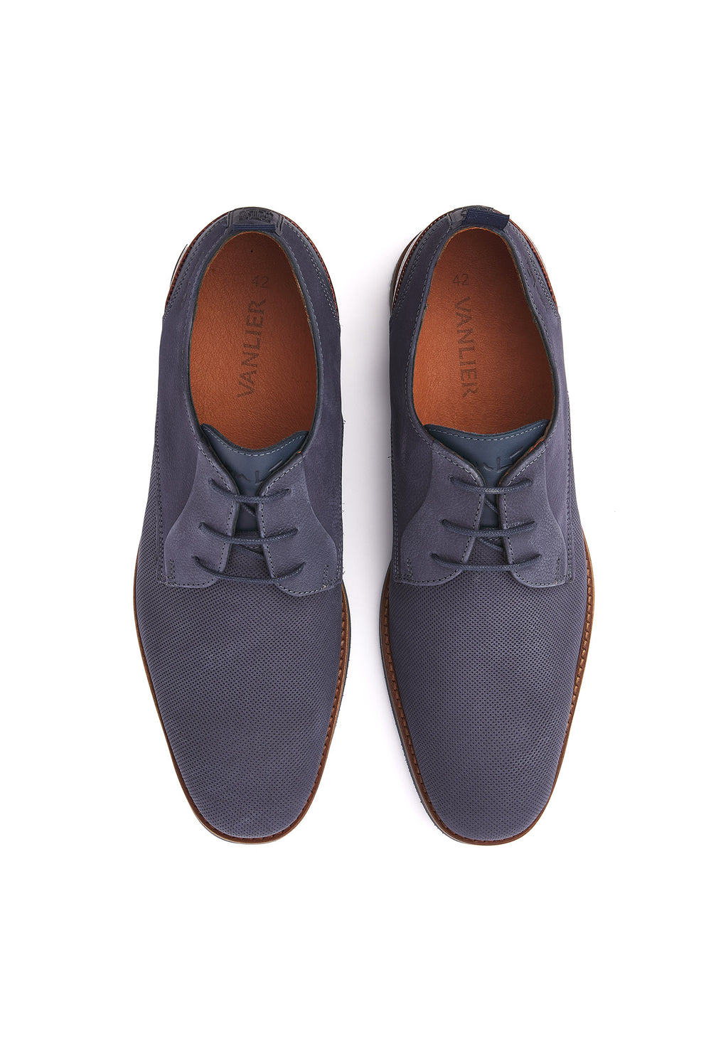 Navy blauw nubuck Amalfi veterschoen