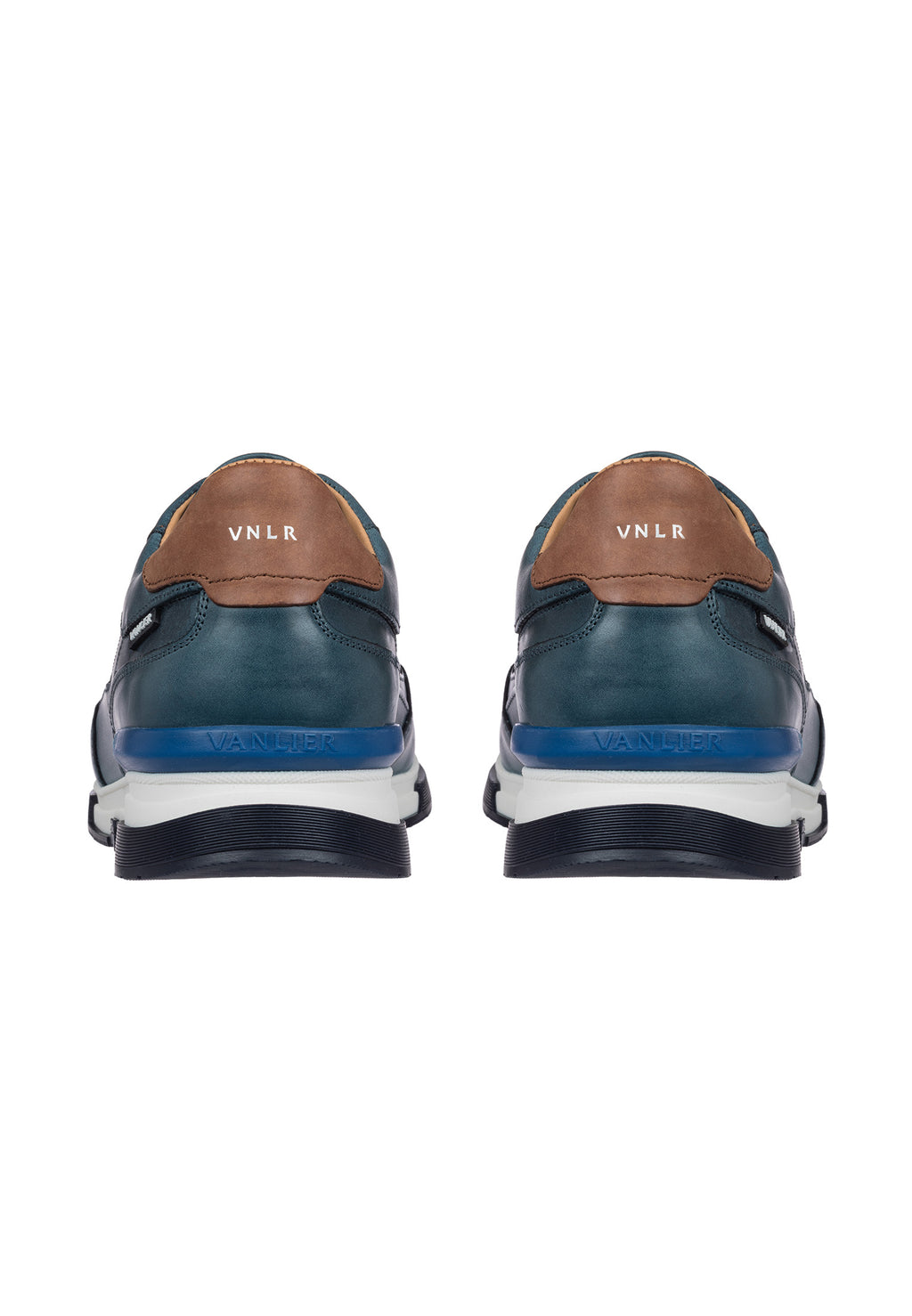 Navy blauw gladleren Romeo sneaker