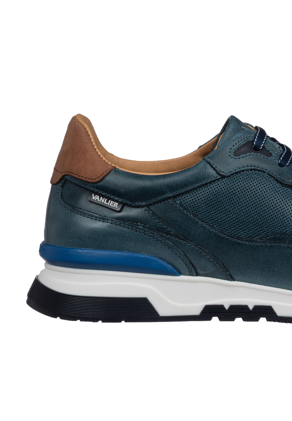 Navy blauw gladleren Romeo sneaker