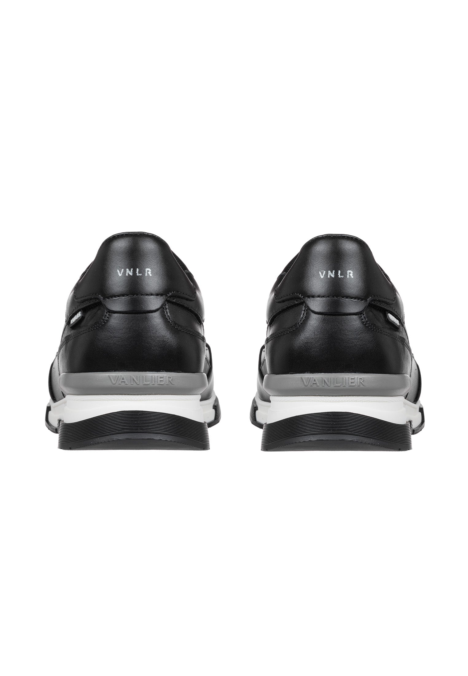 Zwart gladleren Romeo sneaker