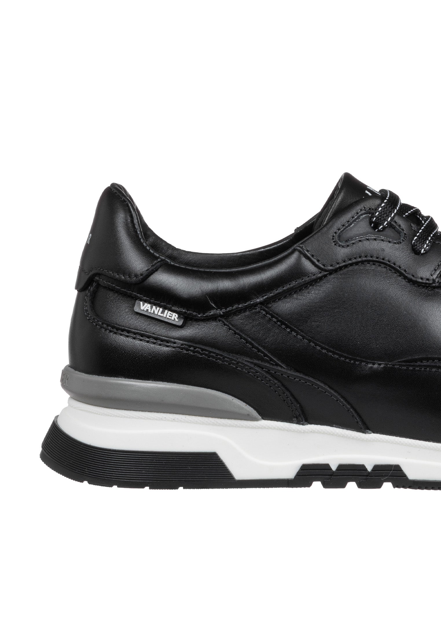 Zwart gladleren Romeo sneaker