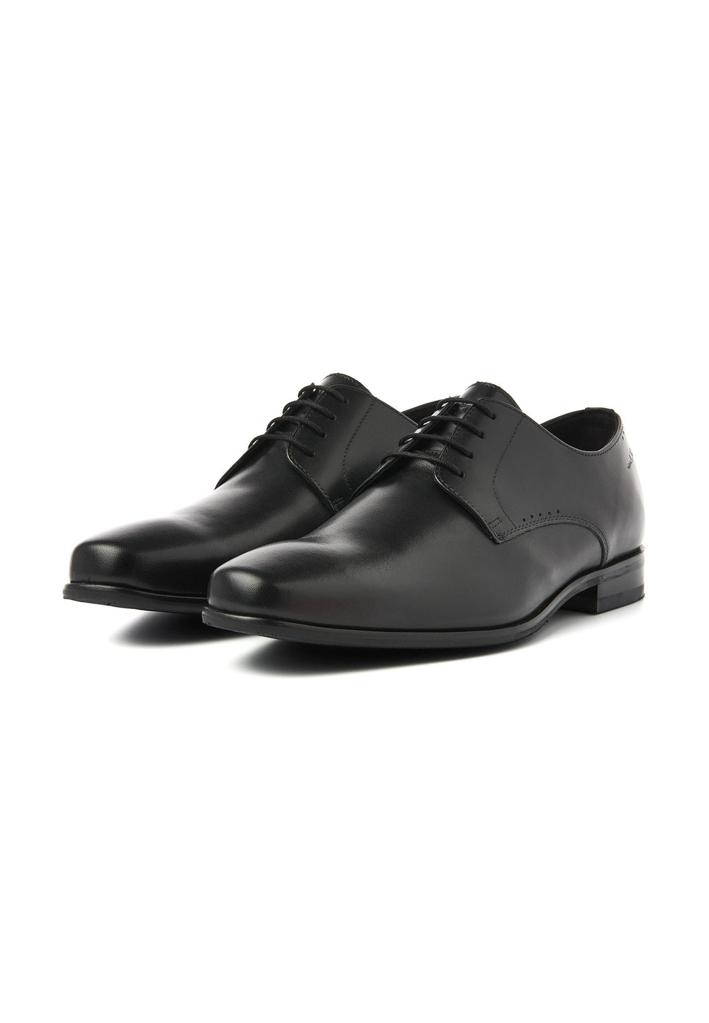 Zwart gladleren Santorini veterschoen