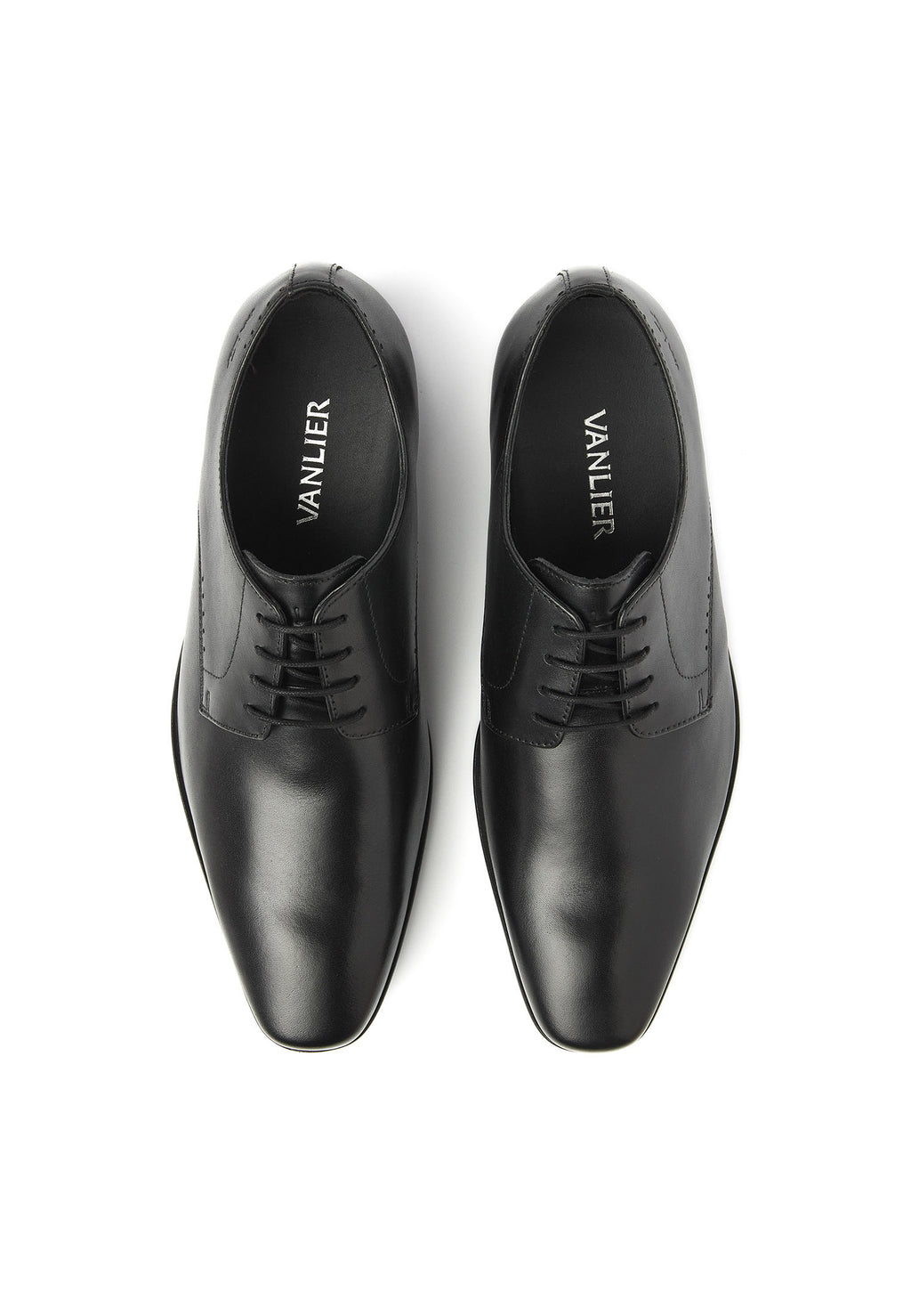 Zwart gladleren Santorini veterschoen