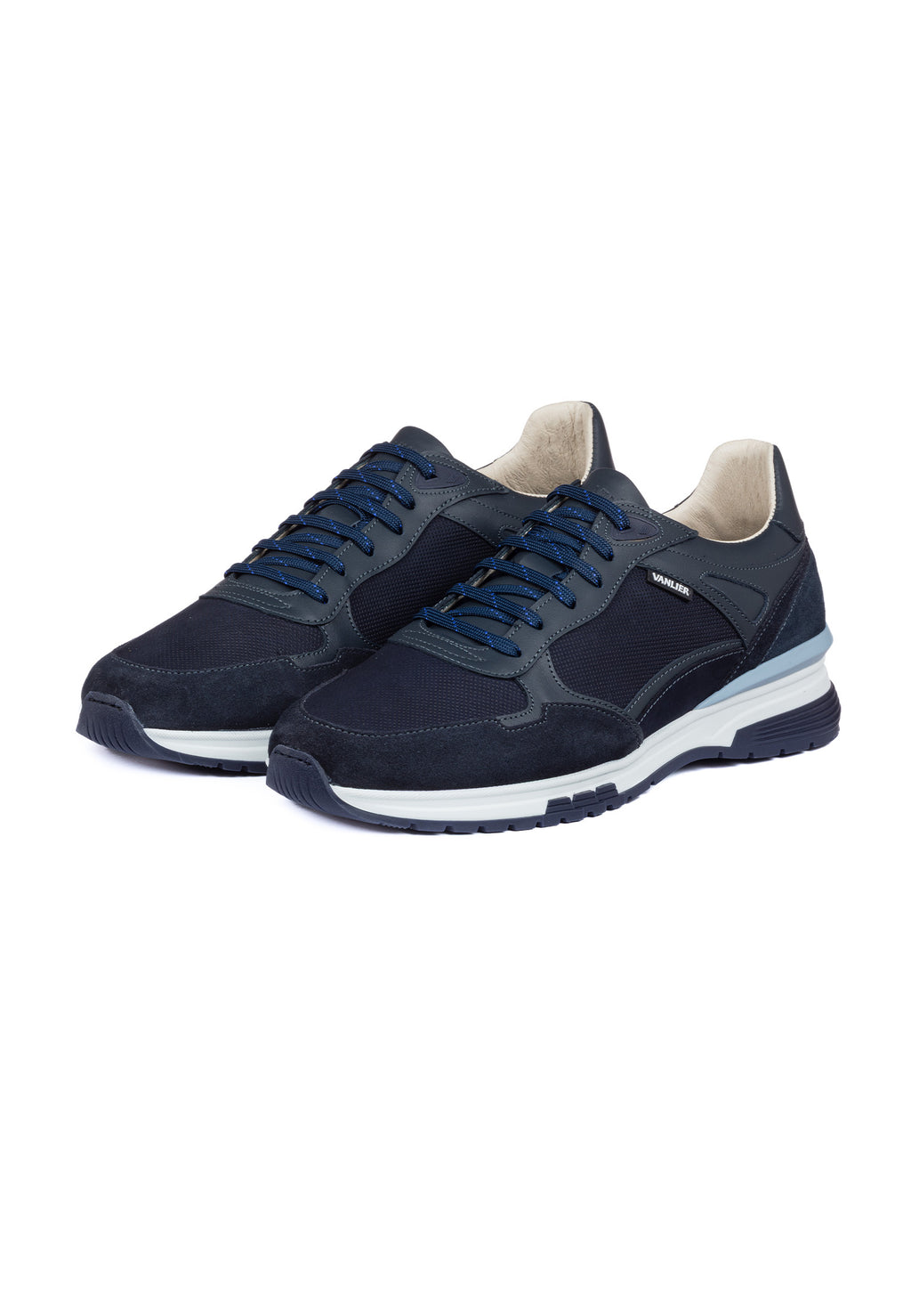 Blauw nubuck Veneto sneaker
