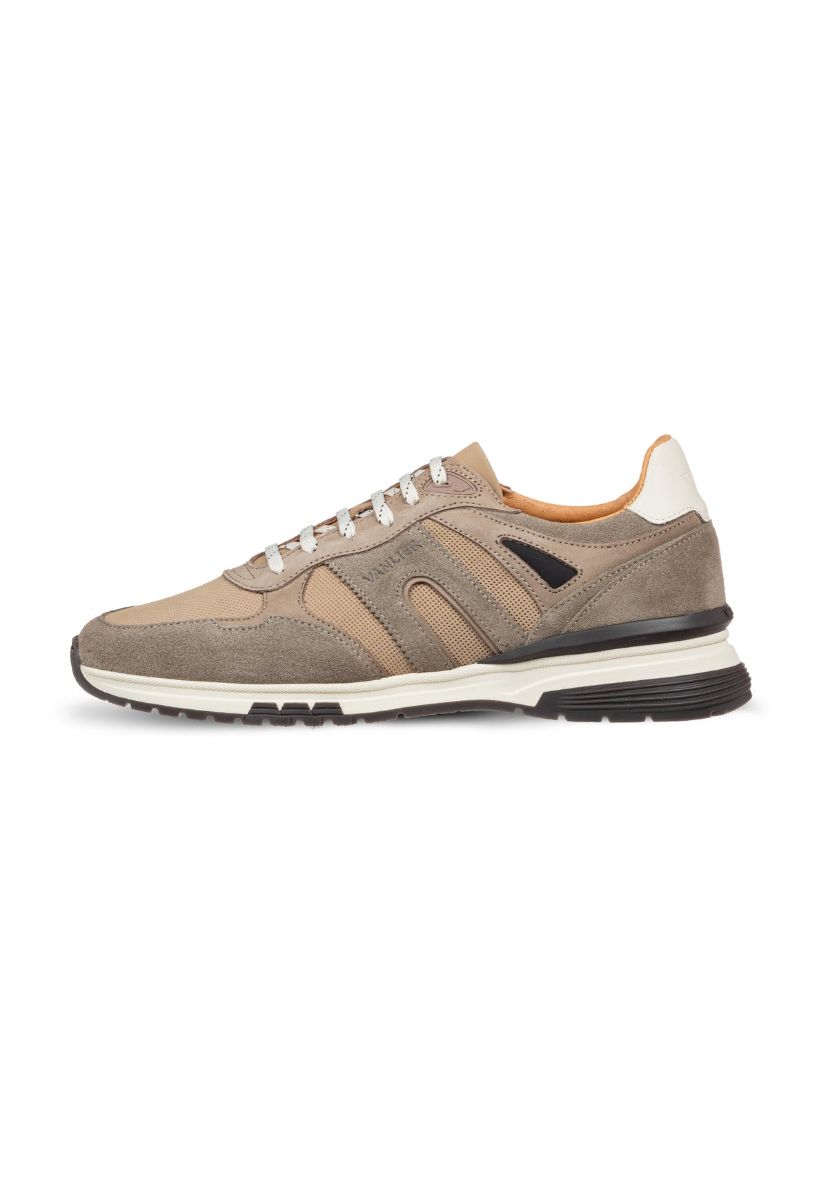 Licht taupe suède combi Veneto sneaker