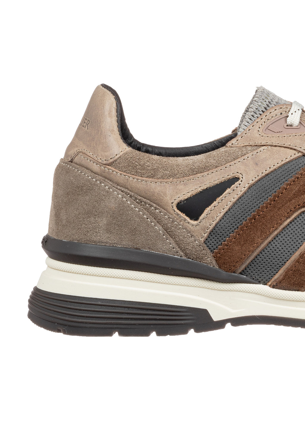 Taupe suède combi Veneto sneaker