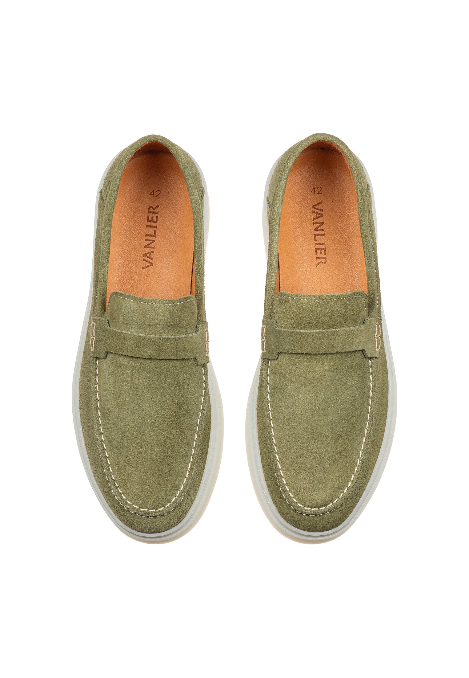 Army groen suède Bari loafer