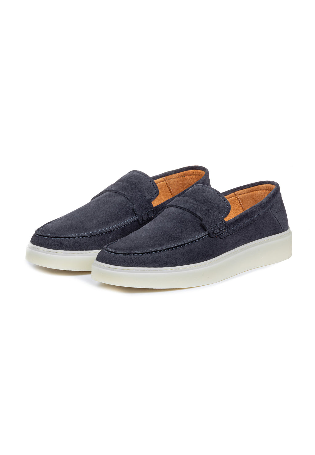 Navy blauw suède Bari loafer