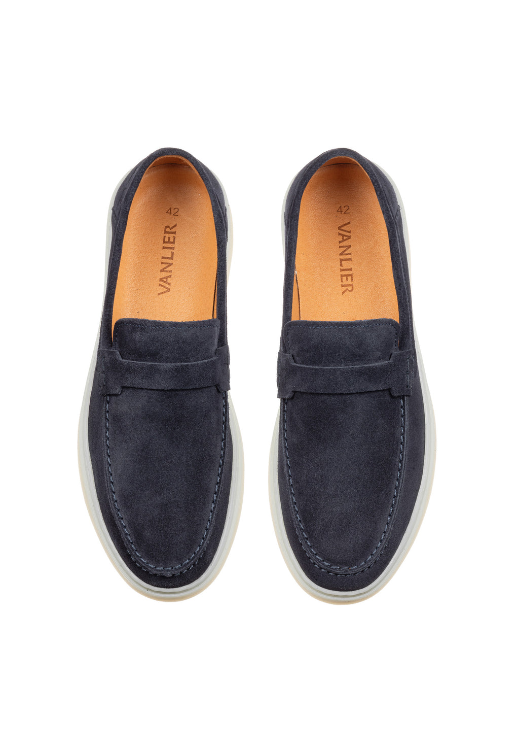 Navy blauw suède Bari loafer
