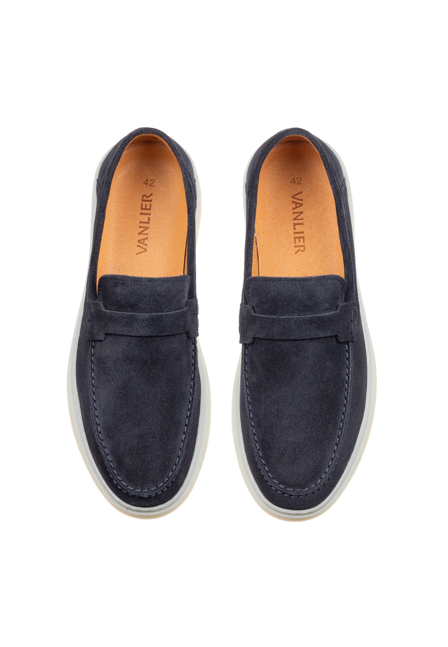 Navy blauw suède Bari loafer