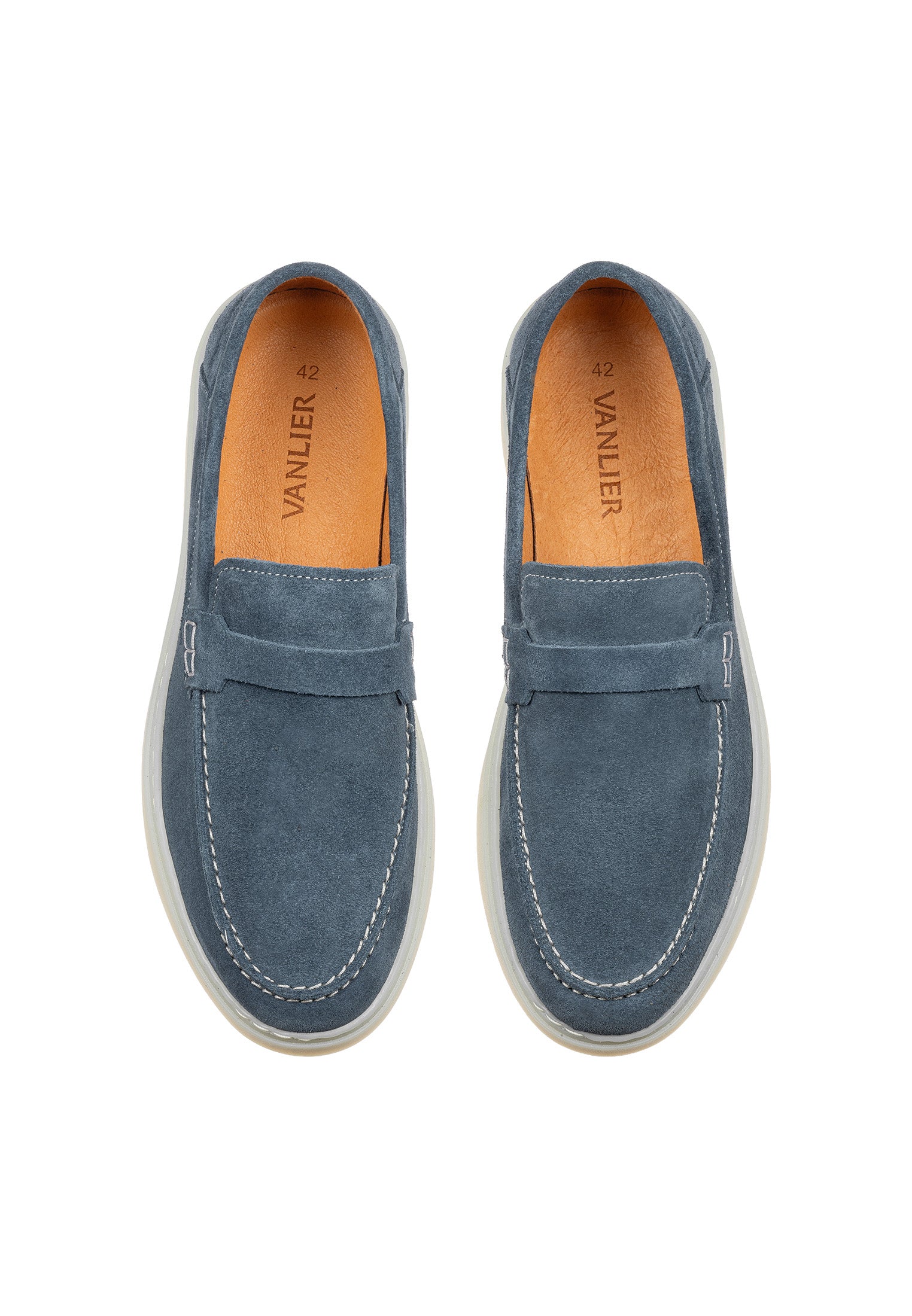 Metal blauw suède Bari loafer