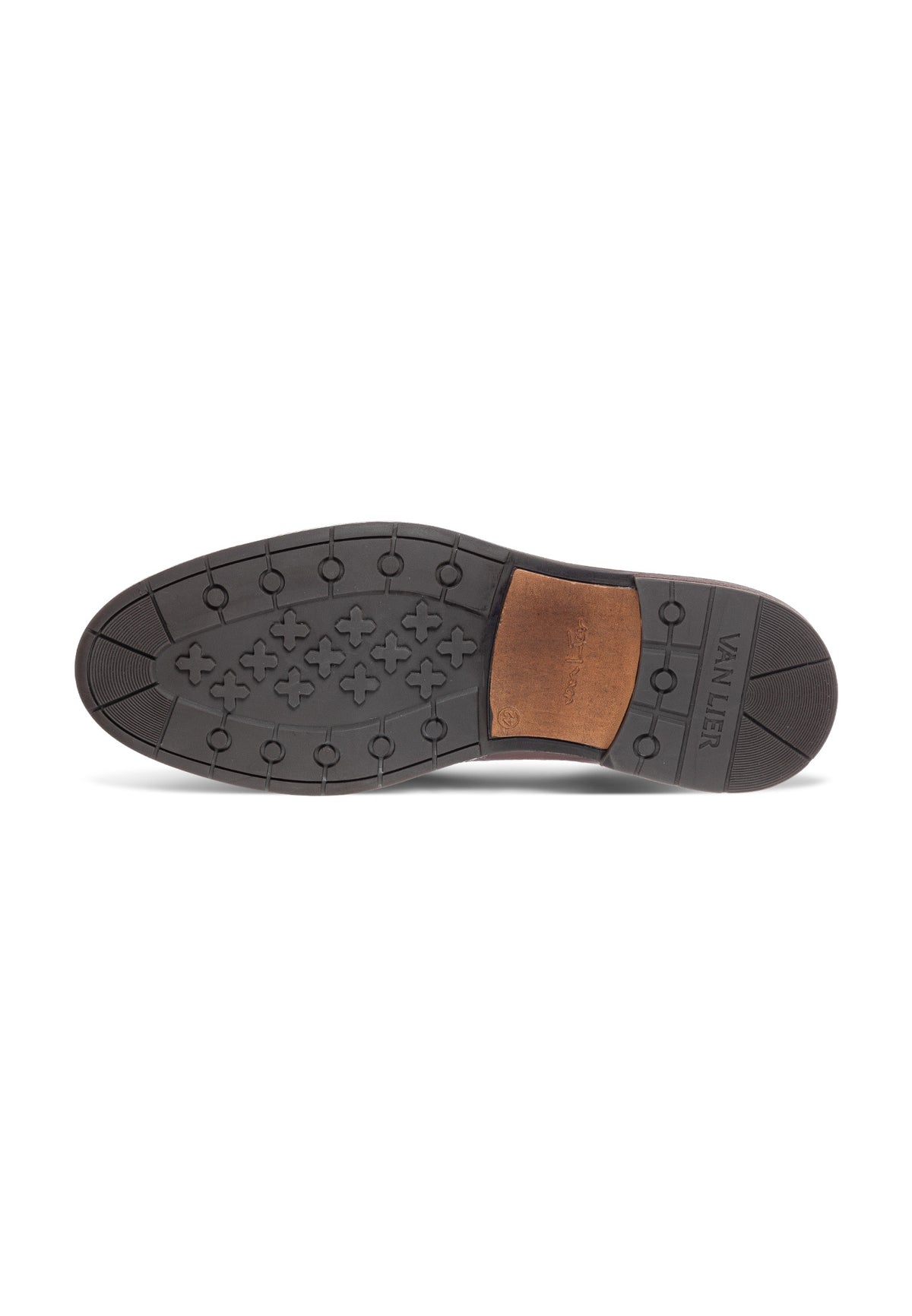 Cognac gladleren Boston boot