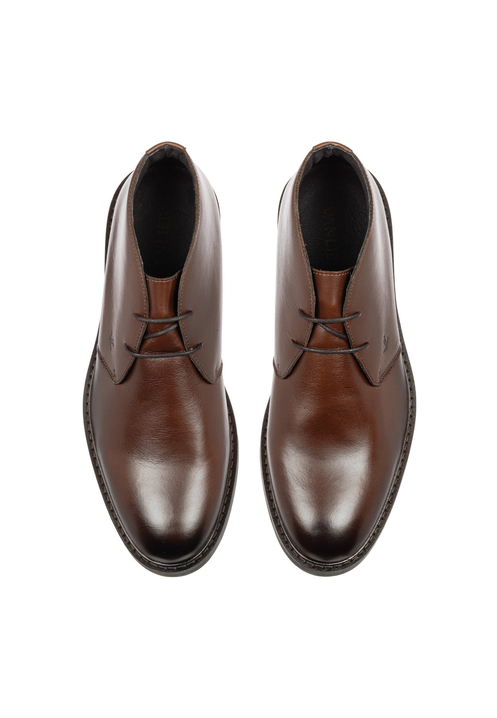 Donker bruin gladleren Boston boot