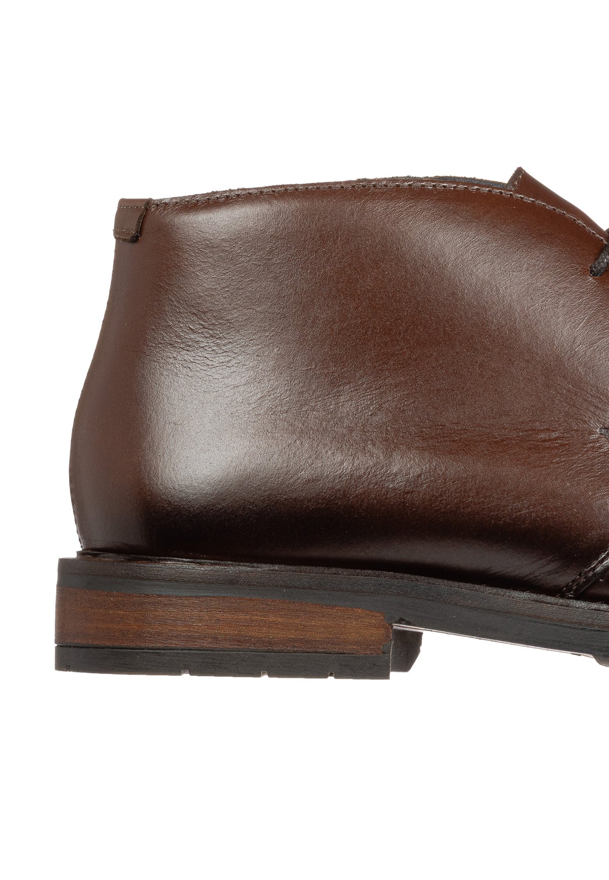 Donker bruin gladleren Boston boot