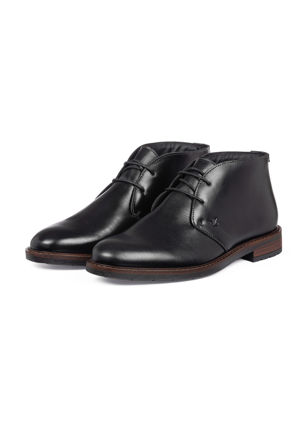 Zwart gladleren Boston boot
