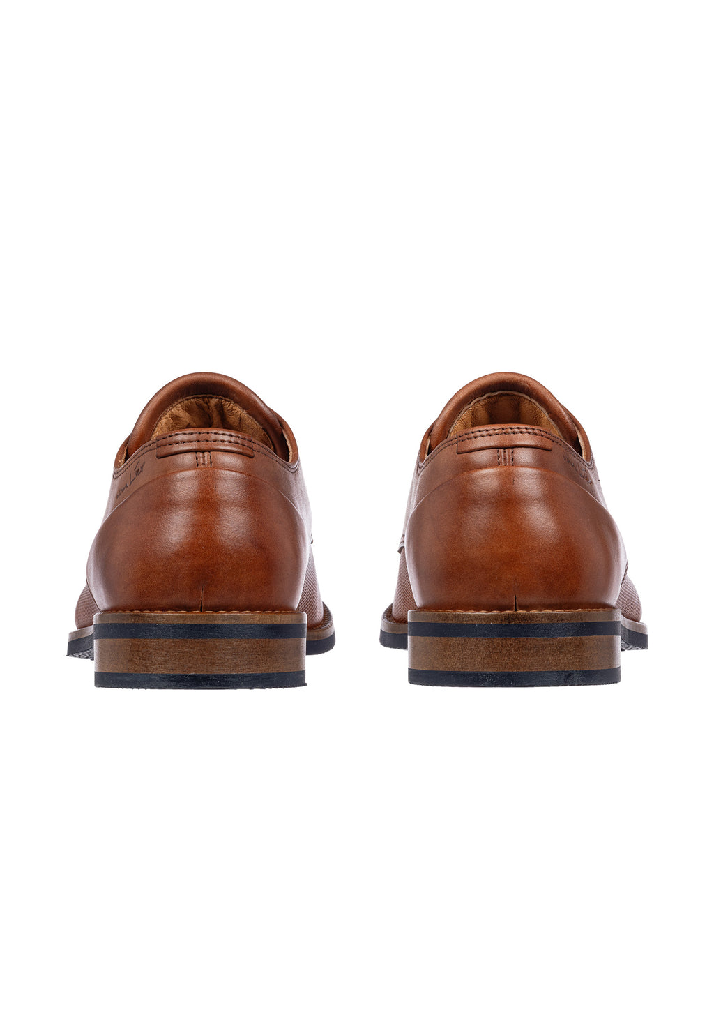 Licht cognac gladleren Sabinus veterschoen