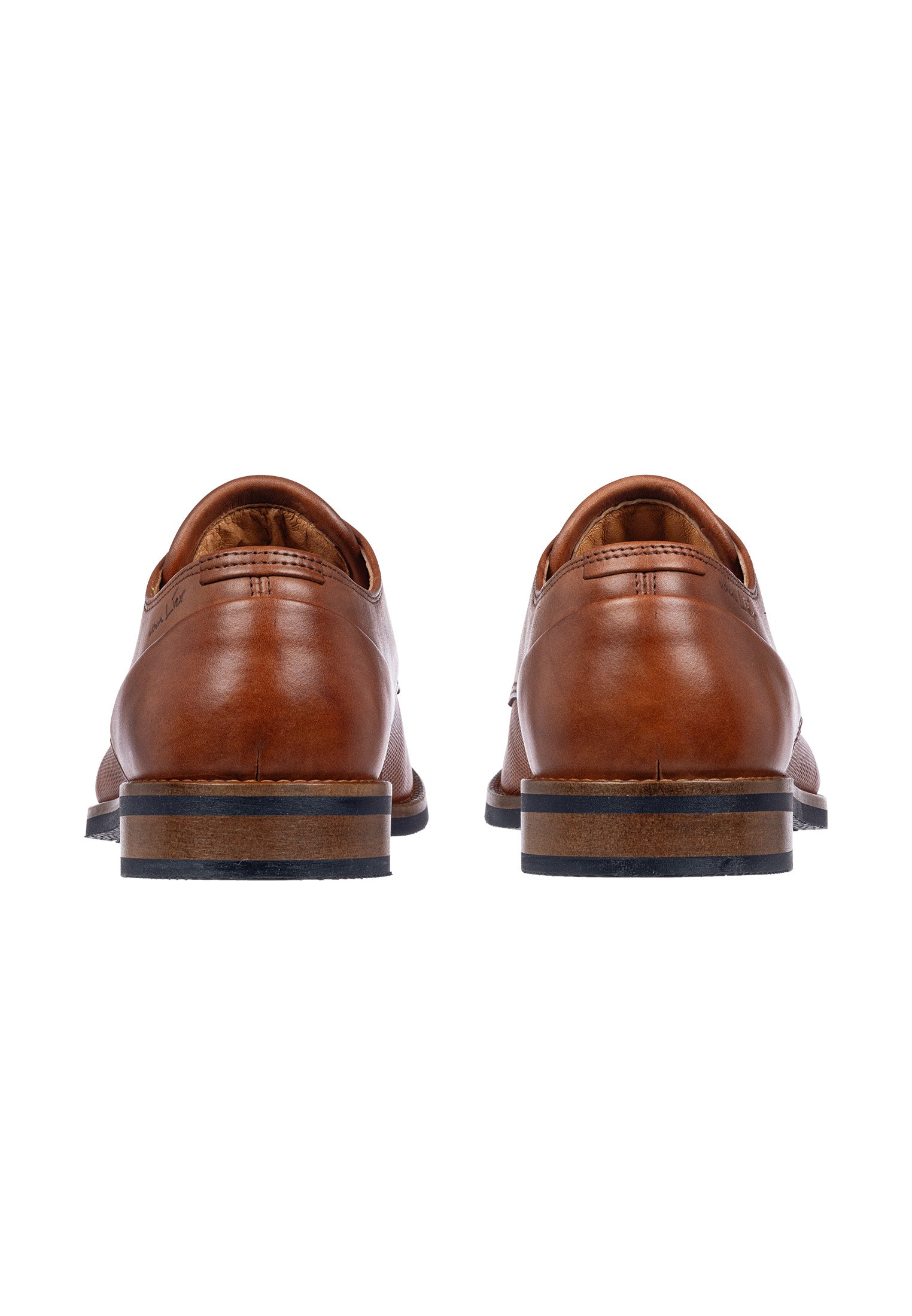 Licht cognac gladleren Sabinus veterschoen