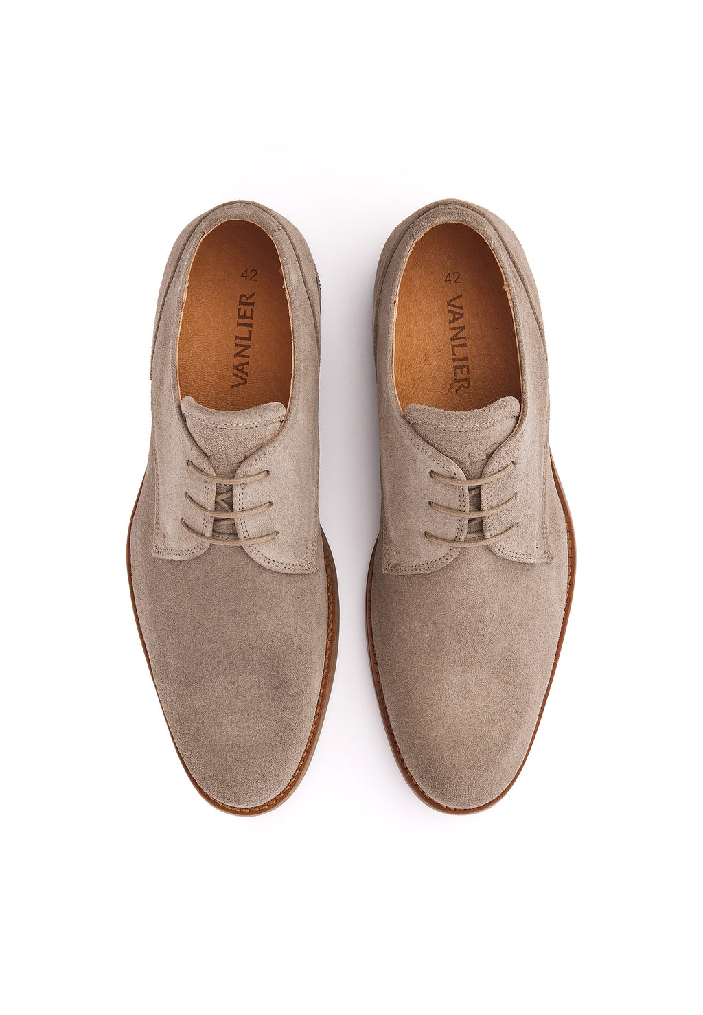 Taupe suède Sabinus veterschoen