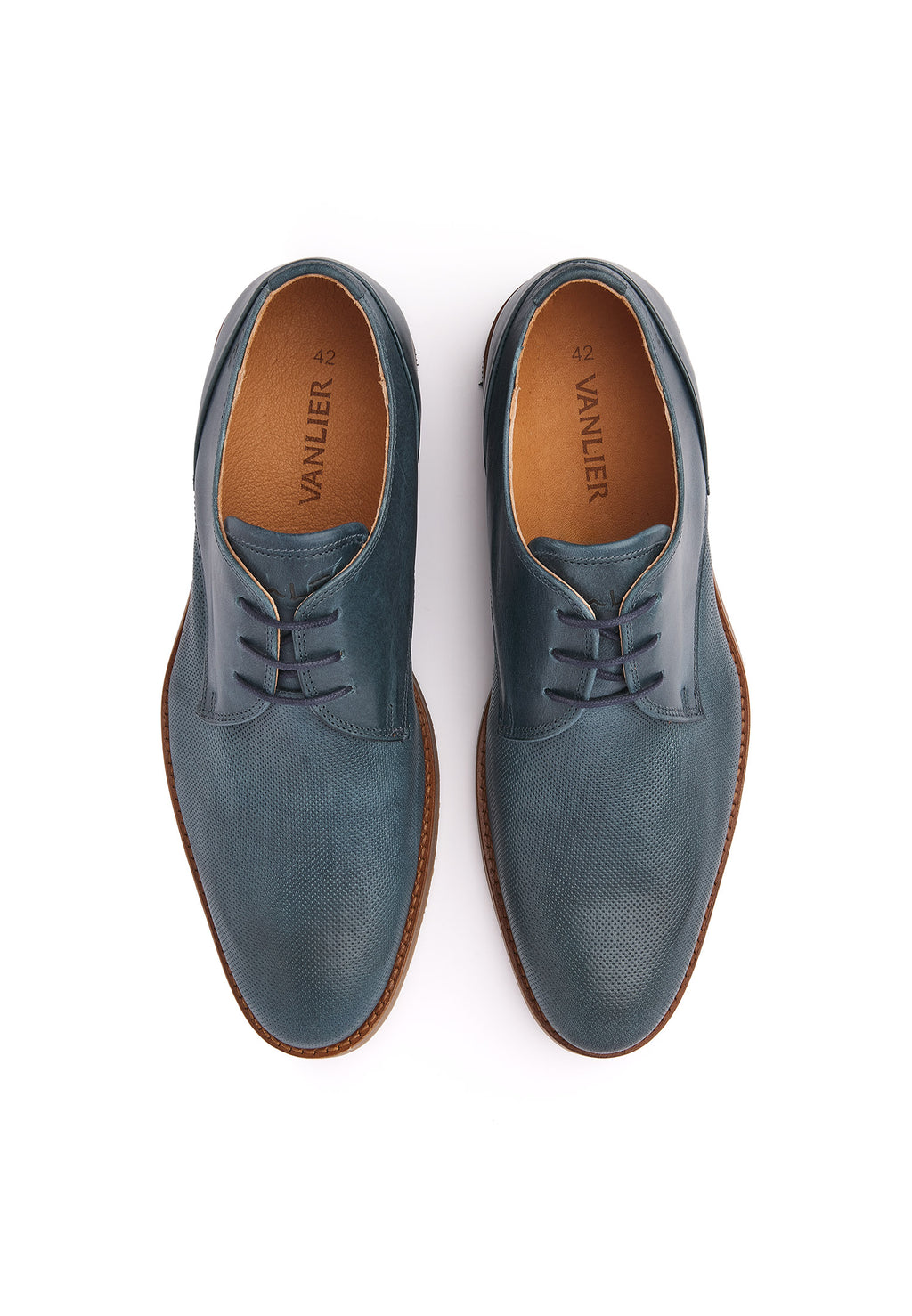 Navy blauw gladleren Sabinus veterschoen