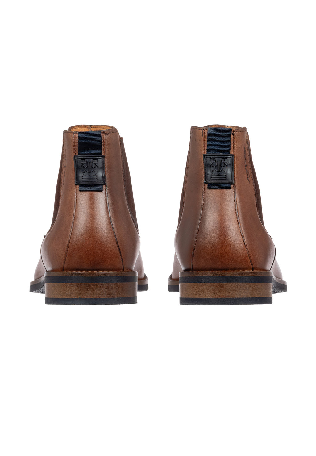 Licht cognac gladleren Sabinus chelsea boot