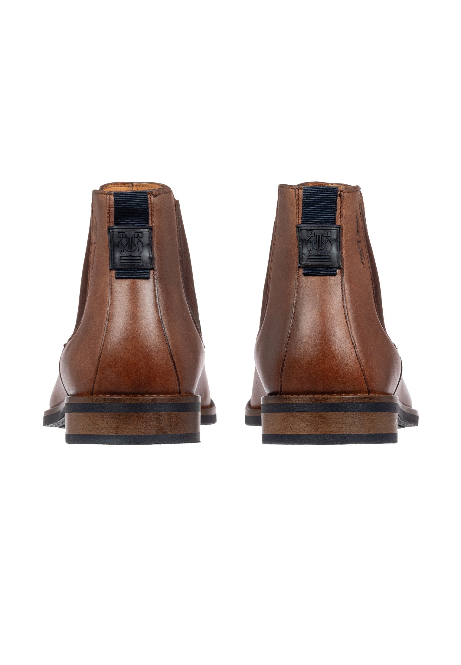 Licht cognac gladleren Sabinus chelsea boot