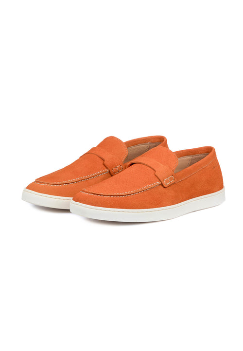 Oranje suède Lugano-H loafer