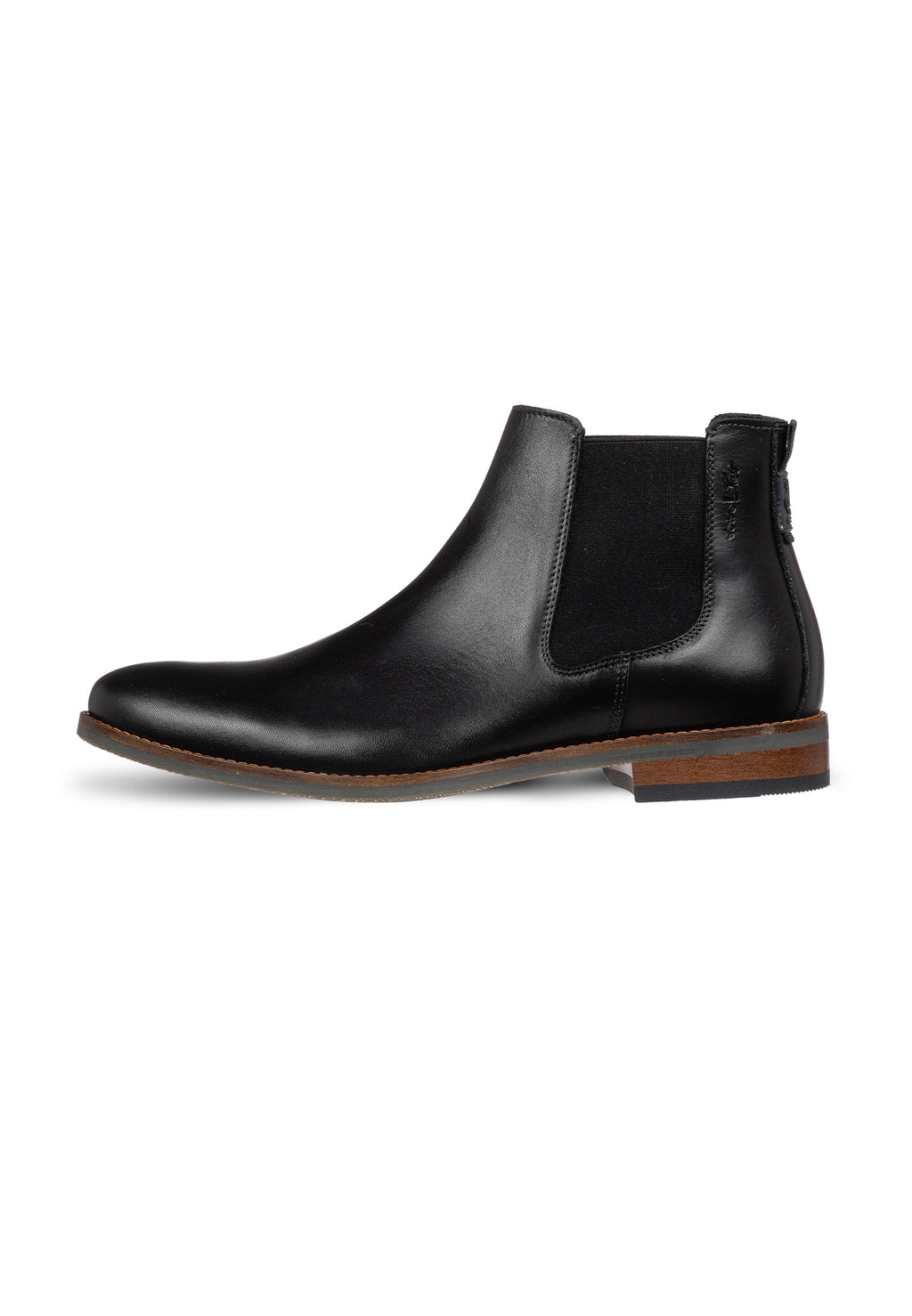 Zwart gladleren Sabinus chelsea boot