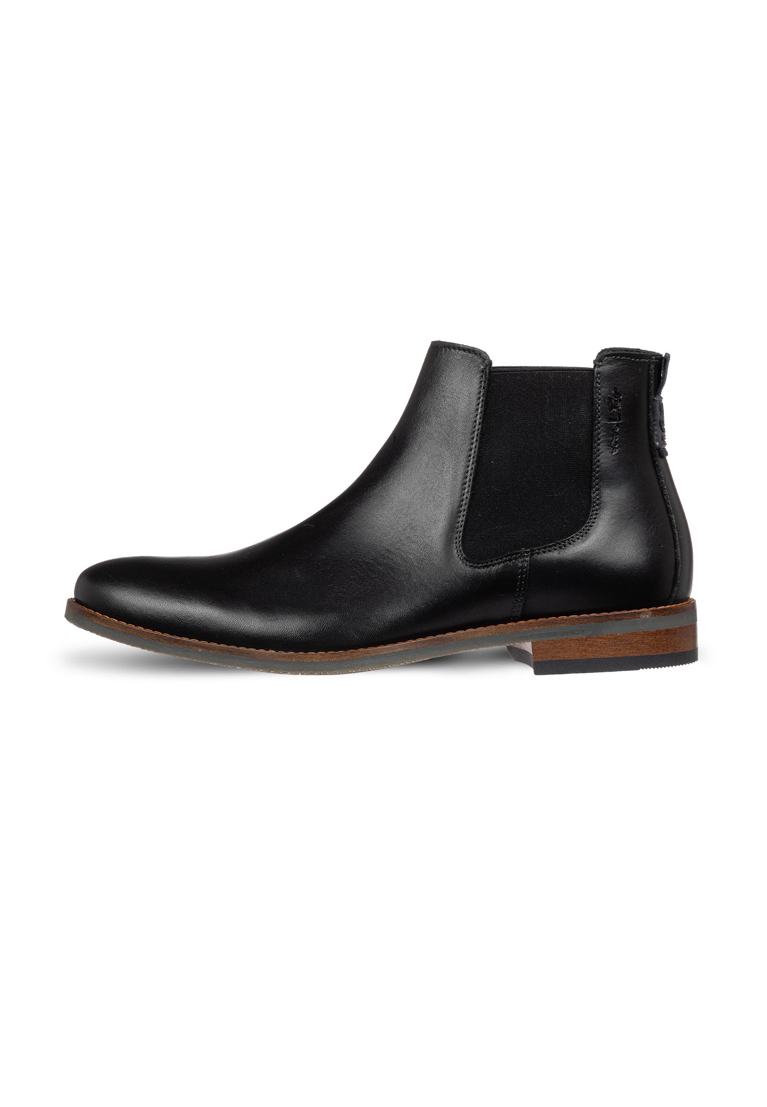 Zwart gladleren Sabinus chelsea boot